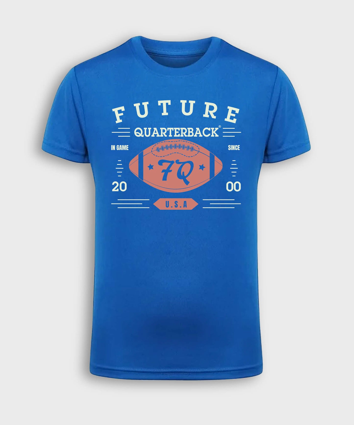 Future Quarterback Kids Performance T-Shirt - Blue