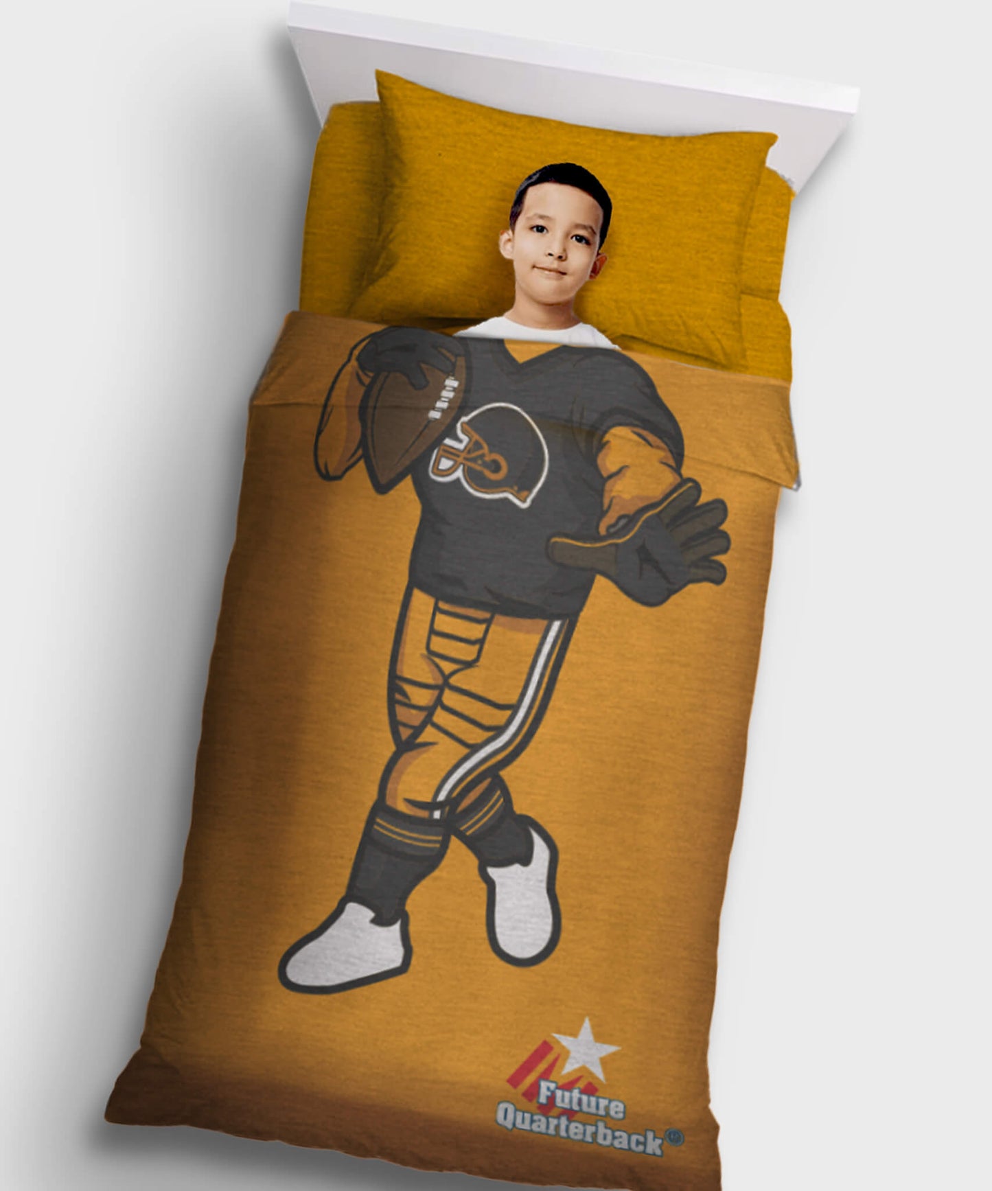 Kids Bedding Set - Single - Green - Future Quarterback
