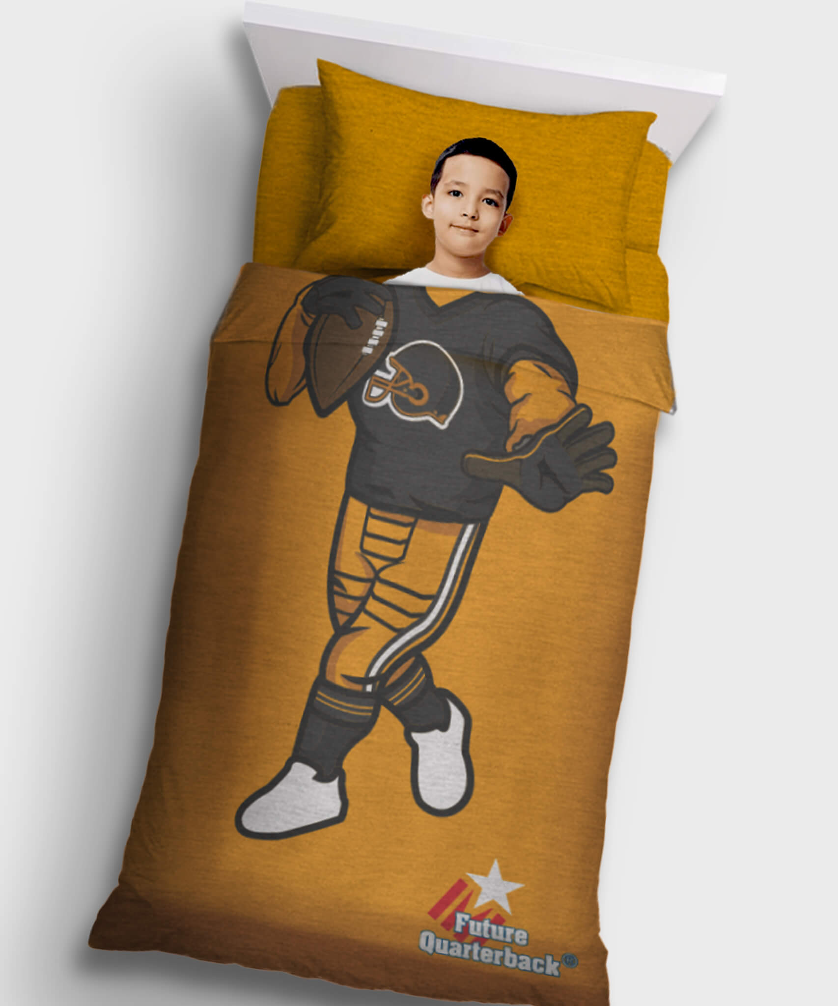 Kids Bedding Set - Single - Green - Future Quarterback