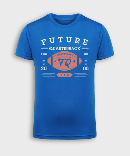 Future Quarterback Kids Performance T-Shirt - Blue