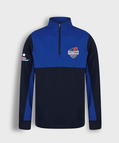 Quarter Zip Track Top - Royal Blue/Black - Future Quarterback